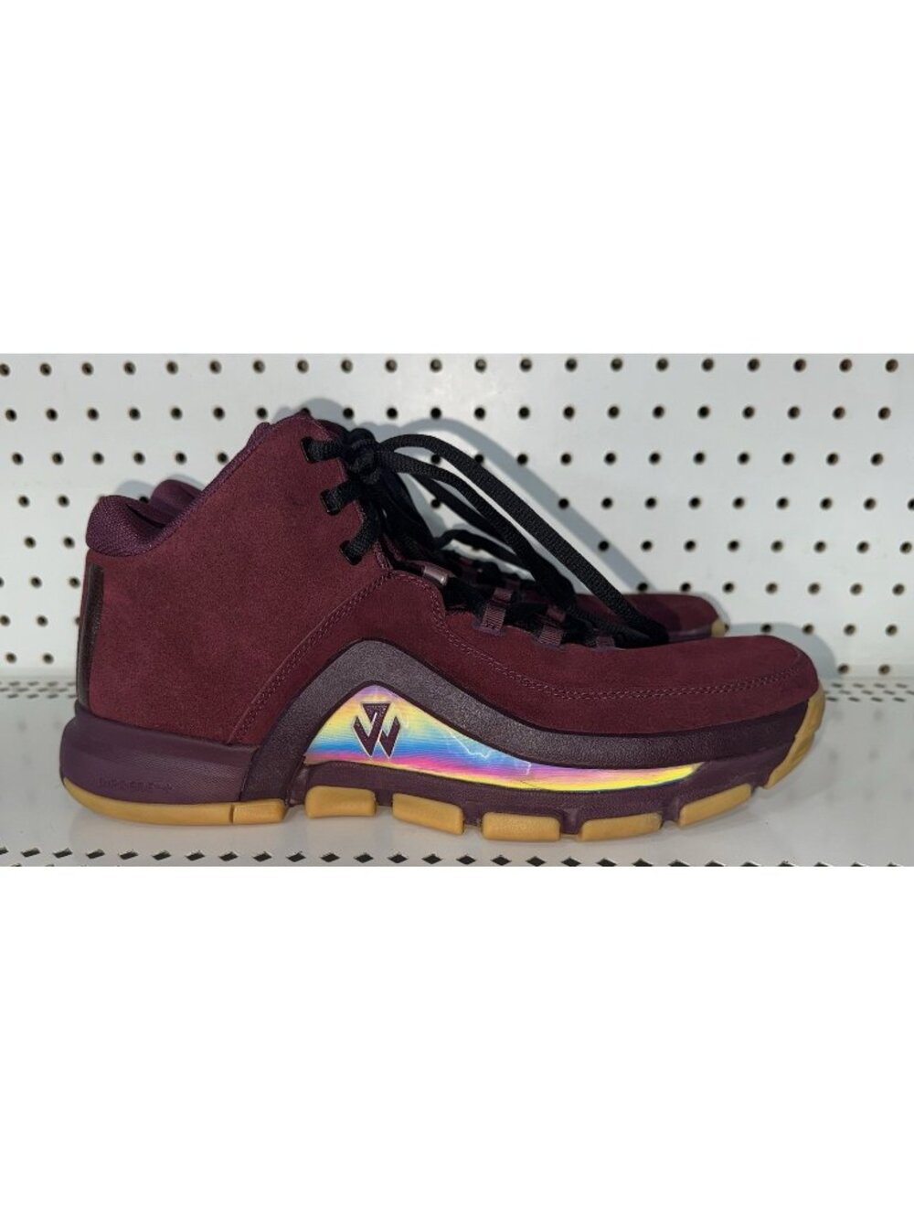 Adidas J Wall 2 Maroon Mens Suede Athletic Basketball Shoes Size 12 B39529